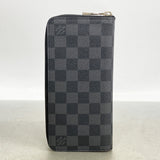 【6kd3449】ルイヴィトン 長財布 ダミエ・グラフィット ジッピーウォレットヴェルティカル N63095 ブラック【中古】メンズ