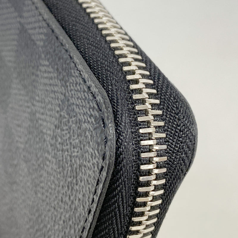 【6kd3449】ルイヴィトン 長財布 ダミエ・グラフィット ジッピーウォレットヴェルティカル N63095 ブラック【中古】メンズ