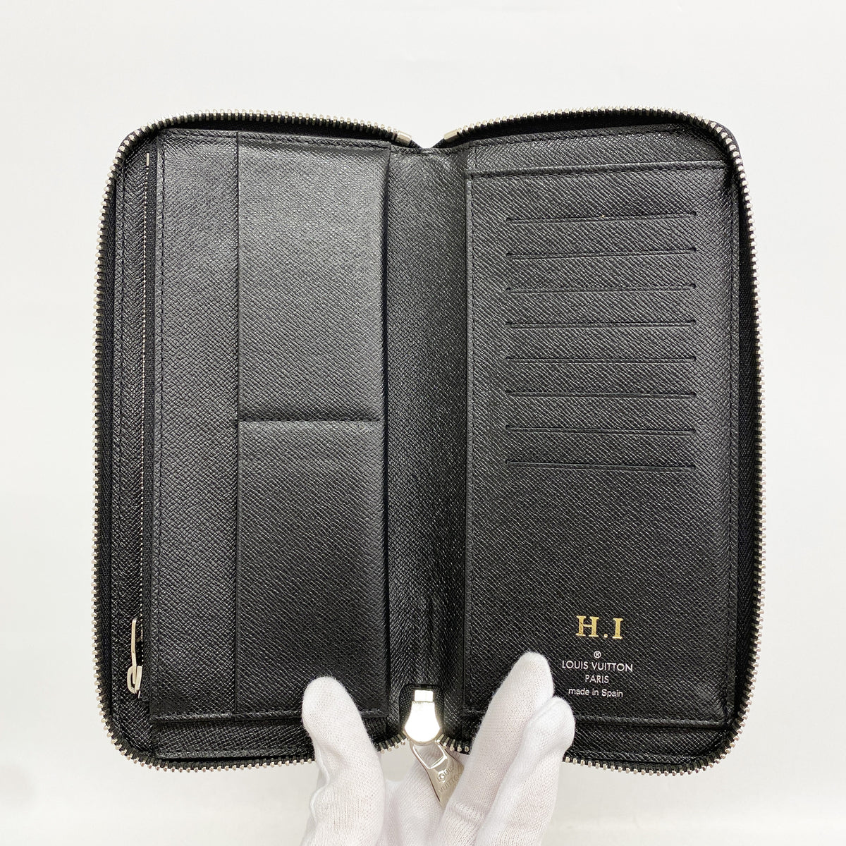 【6kd3449】ルイヴィトン 長財布 ダミエ・グラフィット ジッピーウォレットヴェルティカル N63095 ブラック【中古】メンズ