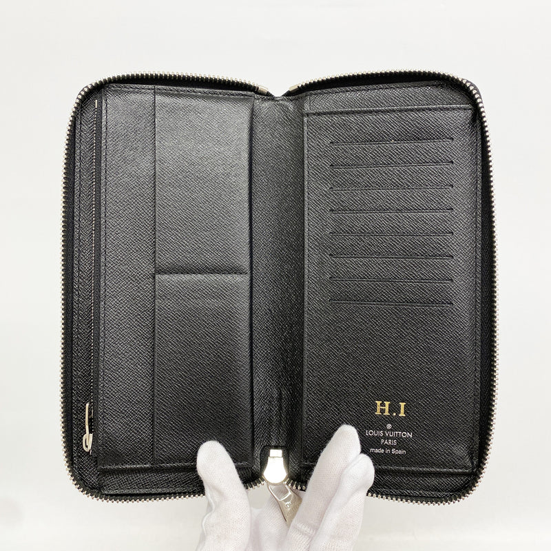 【6kd3449】ルイヴィトン 長財布 ダミエ・グラフィット ジッピーウォレットヴェルティカル N63095 ブラック【中古】メンズ