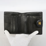【6kd3451】シャネル 財布 ビコローレ ラムスキン ブラック ゴールド金具【中古】レディース
