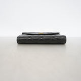 【6kd3451】シャネル 財布 ビコローレ ラムスキン ブラック ゴールド金具【中古】レディース