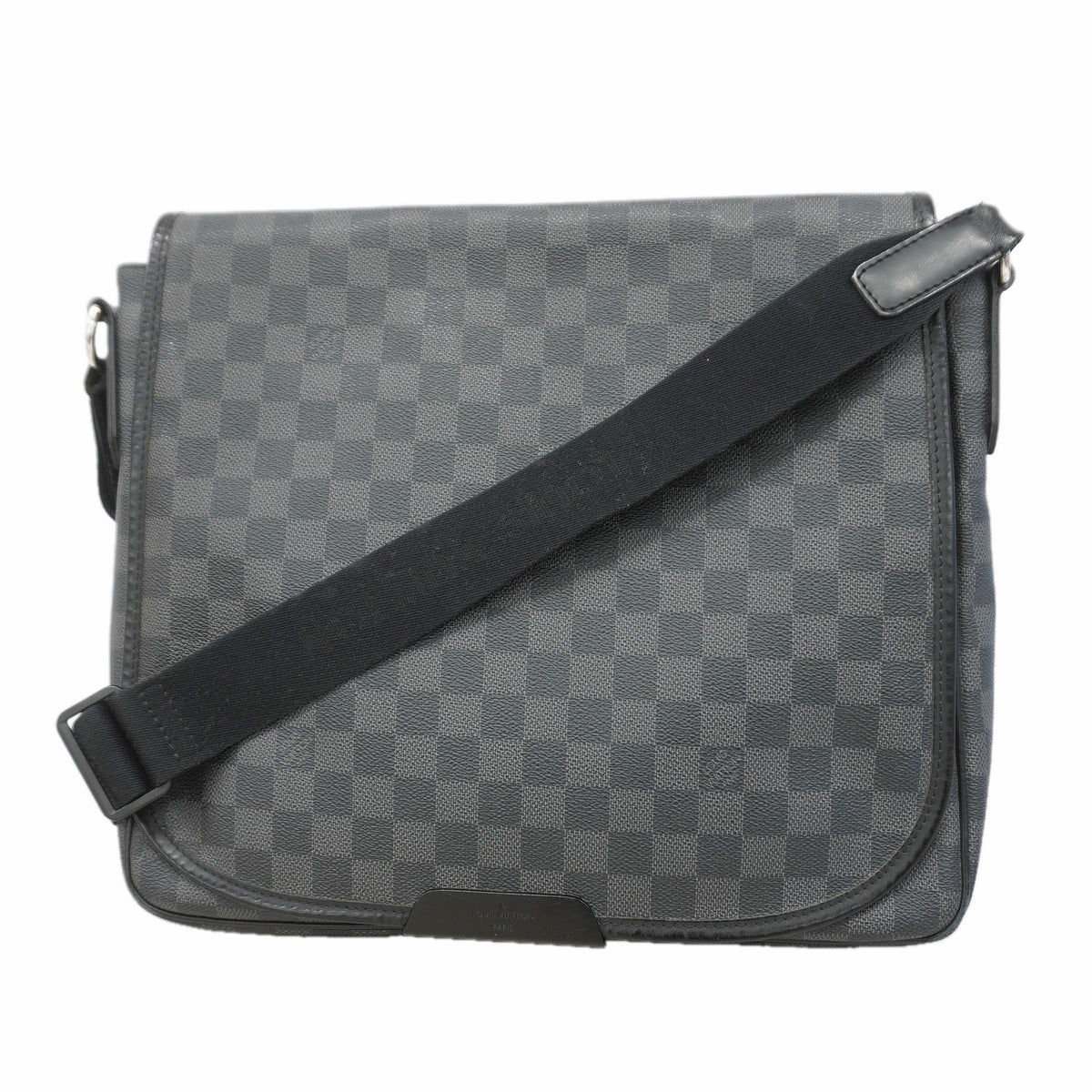 【6kd3457】ルイヴィトン ショルダーバッグ ダミエ・グラフィット ダニエルMM N58029 ブラック グレー【中古】メンズ