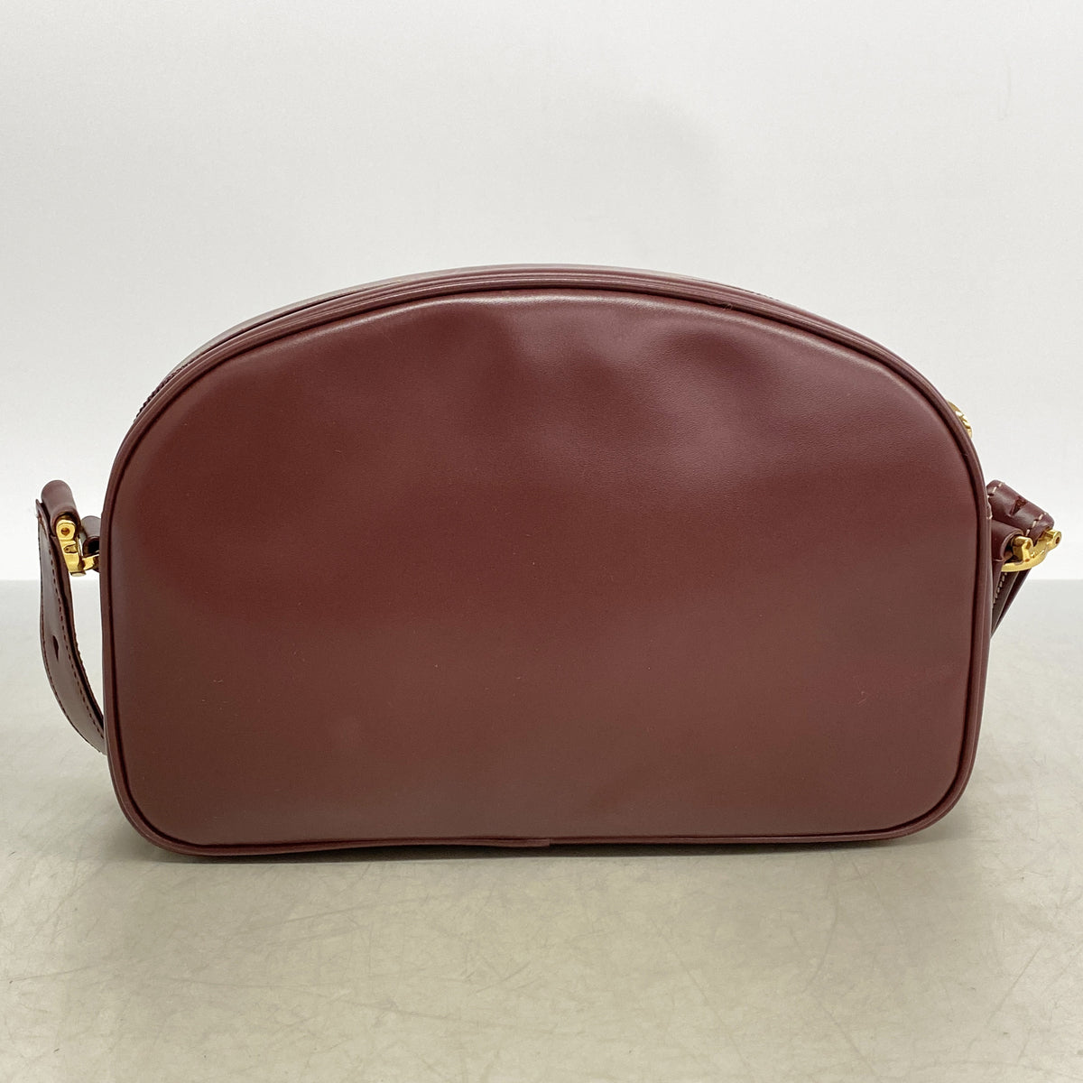 【6kd3470】カルティエ ショルダーバッグ マスト レザー ボルドー ゴールド金具【中古】レディース