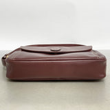 【6kd3470】カルティエ ショルダーバッグ マスト レザー ボルドー ゴールド金具【中古】レディース