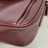 【6kd3470】カルティエ ショルダーバッグ マスト レザー ボルドー ゴールド金具【中古】レディース