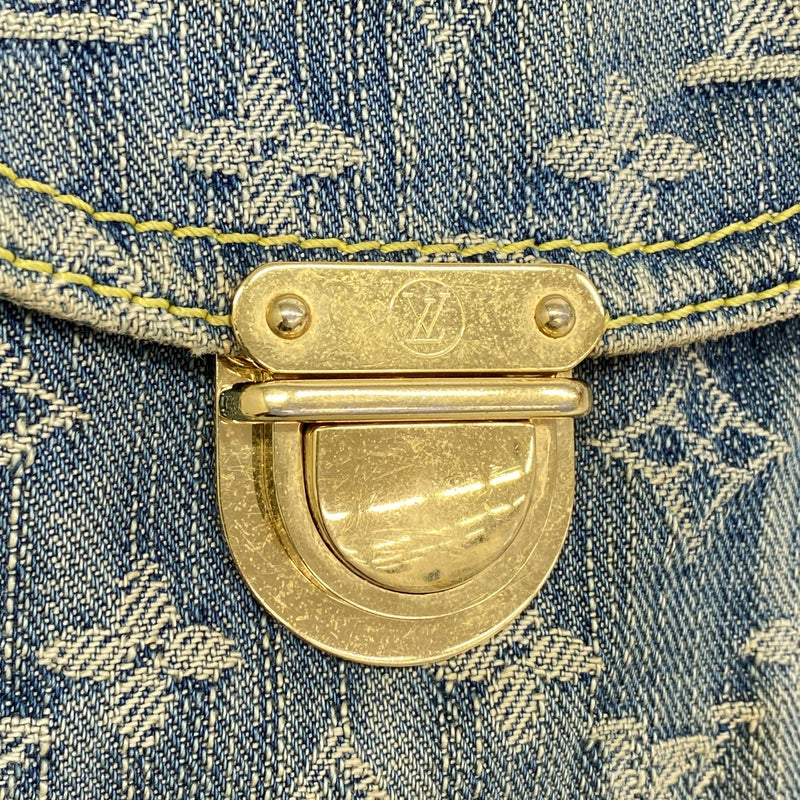 【6kd3472】ルイヴィトン ショルダーバッグ モノグラム・デニム カメラバッグ M95348 ブルー【中古】レディース