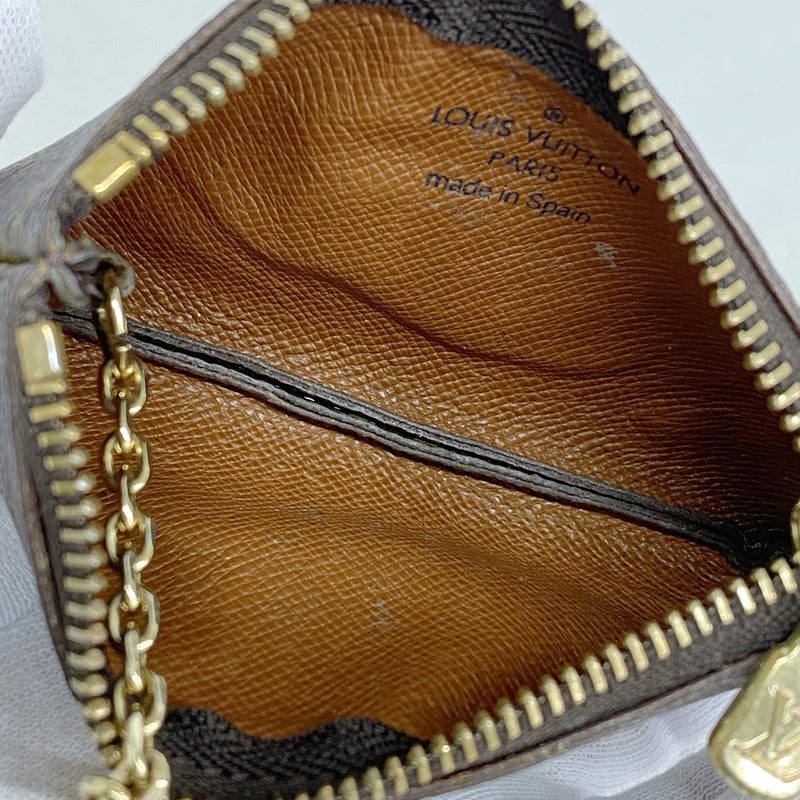 【6kd3480】ルイヴィトン コインケース モノグラム ポシェットクレ M62650 ブラウン【中古】メンズ レディース ユニセックス