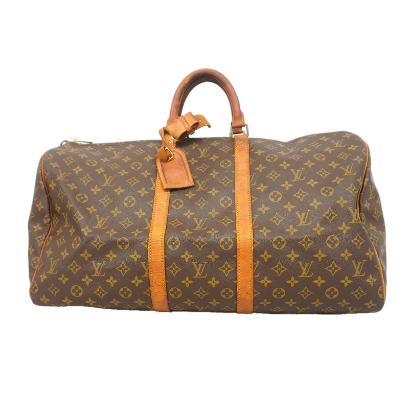 【6kd3485】ルイヴィトン ボストンバッグ モノグラム キーポル55 M41424 ブラウン【中古】メンズ レディース ユニセックス