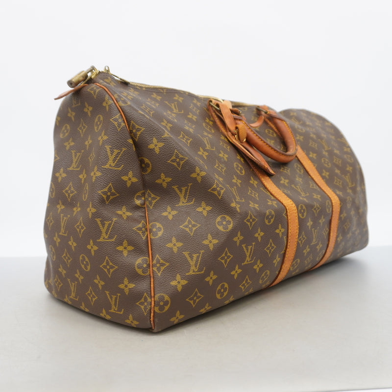 【6kd3485】ルイヴィトン ボストンバッグ モノグラム キーポル55 M41424 ブラウン【中古】メンズ レディース ユニセックス