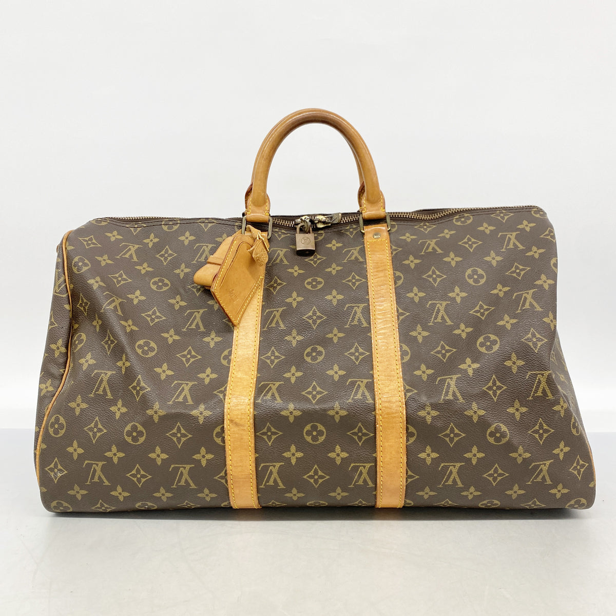 【6kd3493】ルイヴィトン ボストンバッグ モノグラム キーポル50 M41426 ブラウン【中古】メンズ レディース ユニセックス