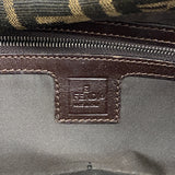 【6kd3498】フェンディ ハンドバッグ ズッカ ナイロンキャンバス ブラウン シルバー金具【中古】レディース