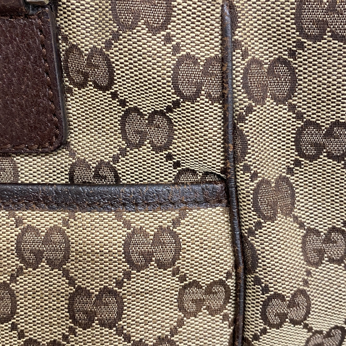 【6kd3500】グッチ トートバッグ GGキャンバス 145810 キャンバス ブラウン シルバー金具【中古】レディース