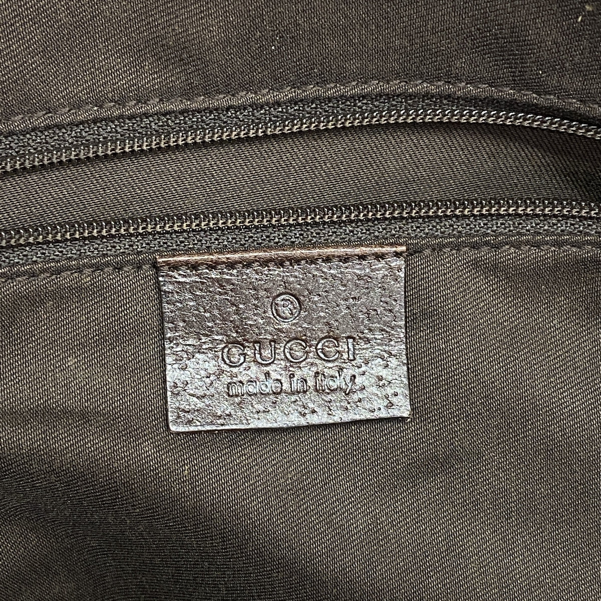 【6kd3500】グッチ トートバッグ GGキャンバス 145810 キャンバス ブラウン シルバー金具【中古】レディース