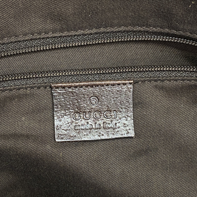 【6kd3500】グッチ トートバッグ GGキャンバス 145810 キャンバス ブラウン シルバー金具【中古】レディース