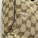 【6kd3500】グッチ トートバッグ GGキャンバス 145810 キャンバス ブラウン シルバー金具【中古】レディース