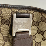 【6kd3500】グッチ トートバッグ GGキャンバス 145810 キャンバス ブラウン シルバー金具【中古】レディース