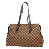 【6kd3506】ルイヴィトン トートバッグ ダミエ チェルシー N51119 エベヌ【中古】レディース