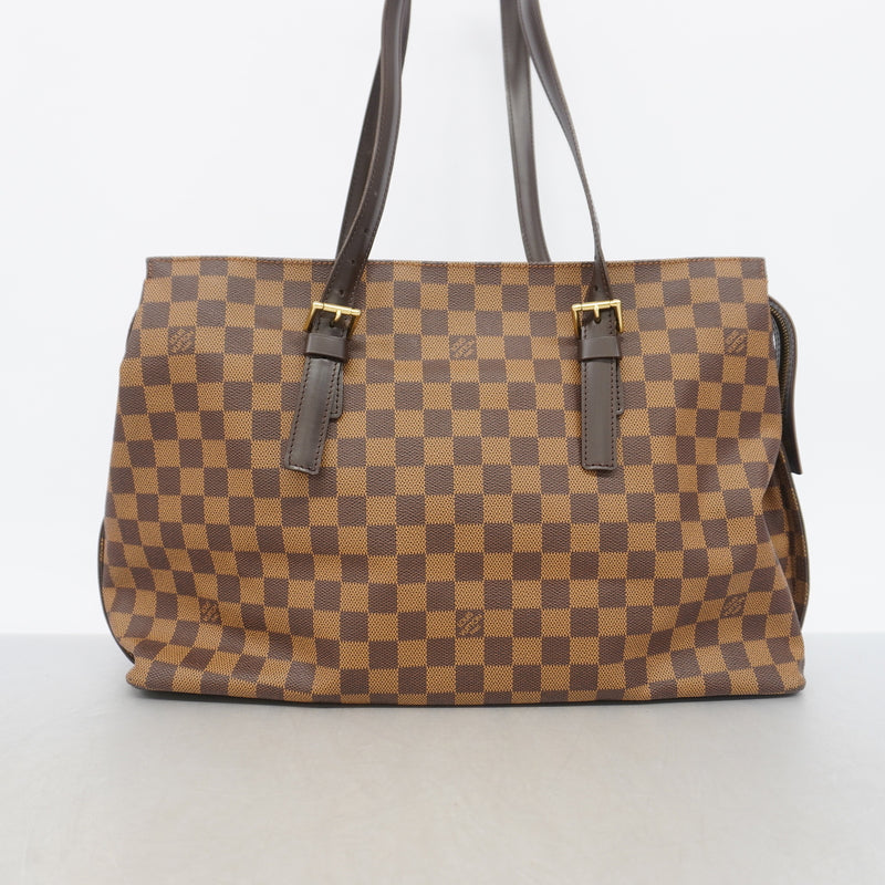 【6kd3506】ルイヴィトン トートバッグ ダミエ チェルシー N51119 エベヌ【中古】レディース