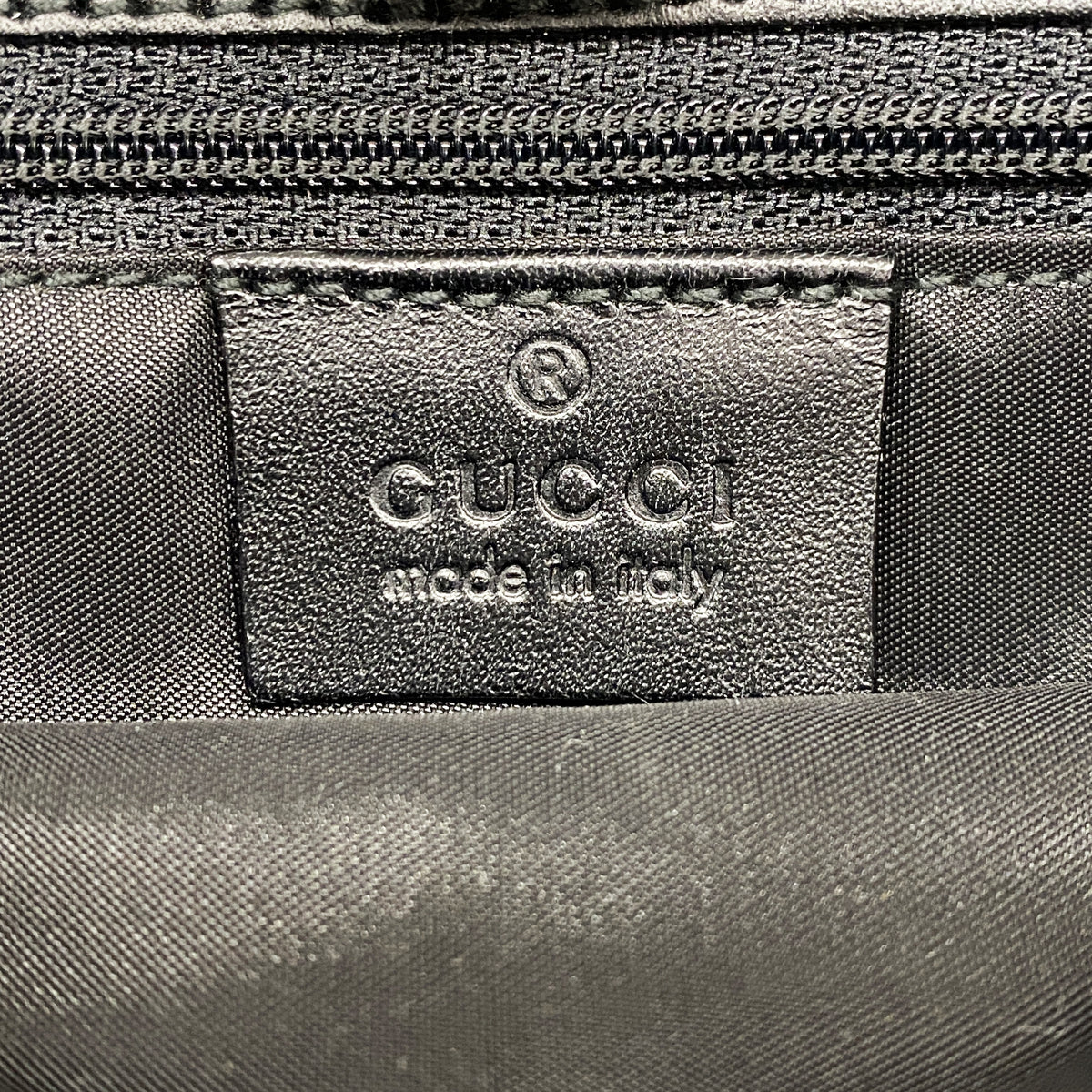 【6kd3509】グッチ ハンドバッグ 002 1075 ナイロン ブラック シルバー金具【中古】レディース