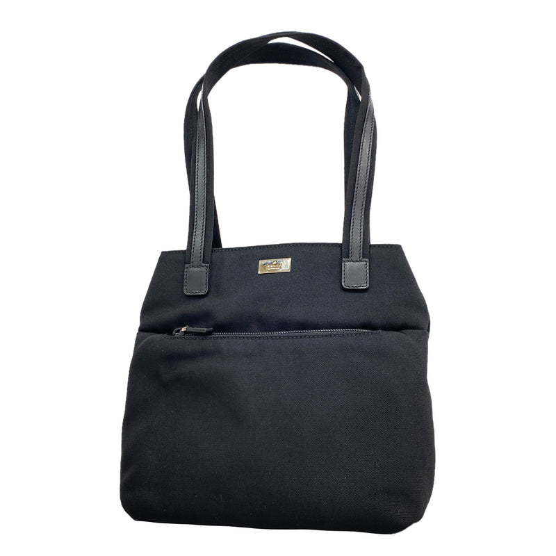 【6kd3509】グッチ ハンドバッグ 002 1075 ナイロン ブラック シルバー金具【中古】レディース