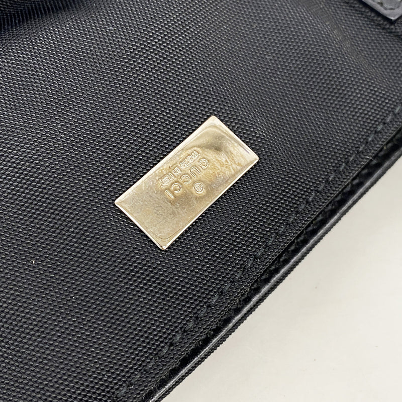 【6kd3509】グッチ ハンドバッグ 002 1075 ナイロン ブラック シルバー金具【中古】レディース