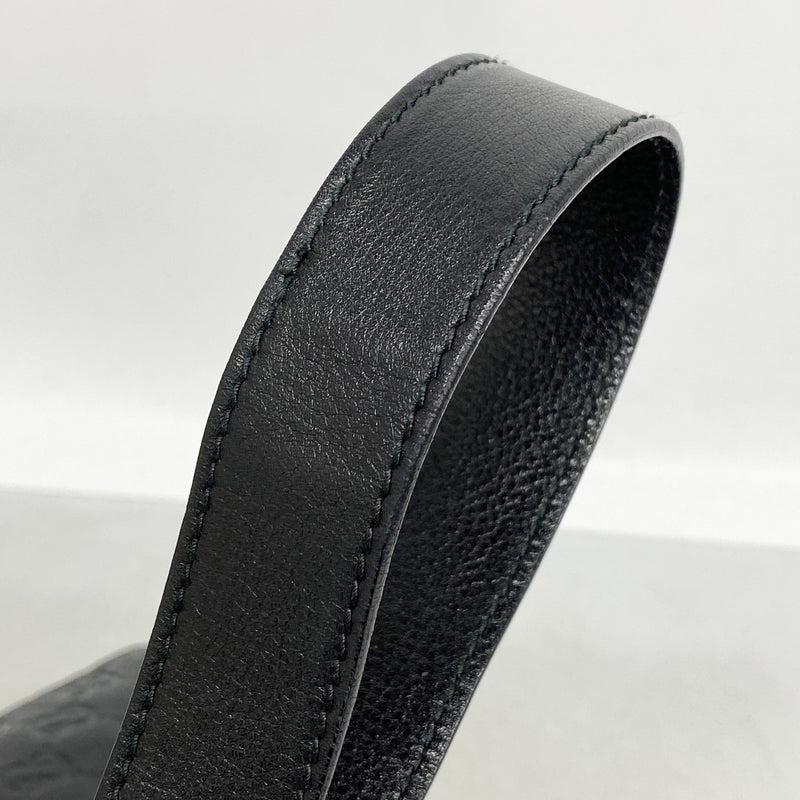 【6kd3528】グッチ ショルダーバッグ グッチシマ 201446 レザー ブラック シャンパンゴールド金具【中古】レディース