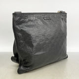 【6kd3528】グッチ ショルダーバッグ グッチシマ 201446 レザー ブラック シャンパンゴールド金具【中古】レディース