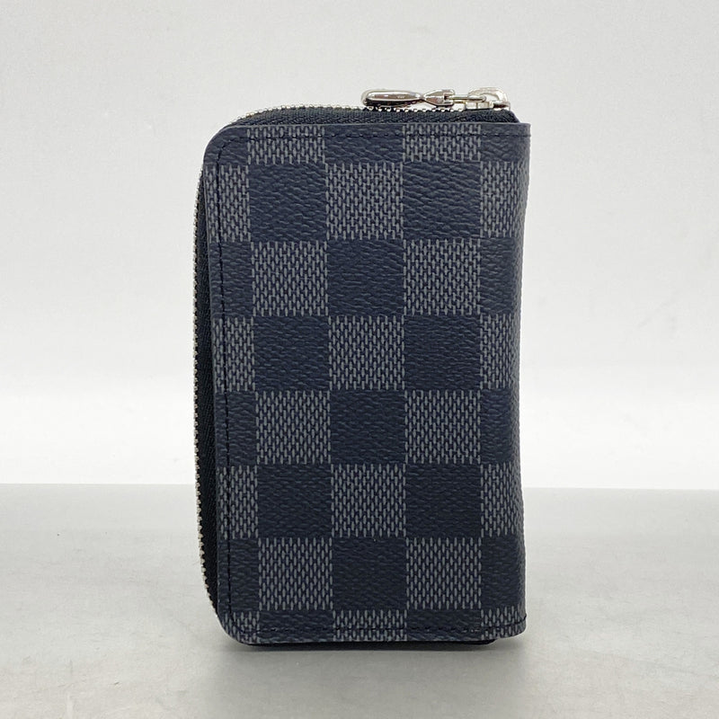 【6kd3549】ルイヴィトン コインケース ダミエ・グラフィット ジッピーコインパース N63076 ブラック グレー【中古】メンズ