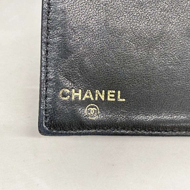【6kd3555】シャネル 長財布 キャビアスキン ブラック ゴールド金具【中古】レディース