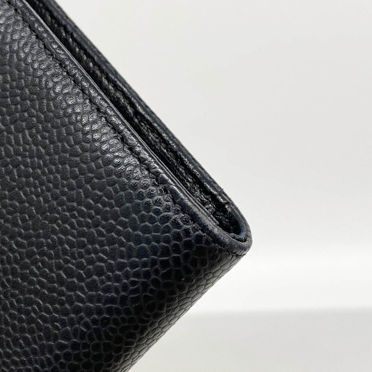 【6kd3555】シャネル 長財布 キャビアスキン ブラック ゴールド金具【中古】レディース
