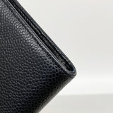 【6kd3555】シャネル 長財布 キャビアスキン ブラック ゴールド金具【中古】レディース