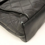 【6kd3558】シャネル チェーントート マトラッセ キャビアスキン ブラック ゴールド金具【中古】レディース