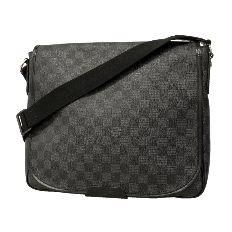 【6kd3561】ルイヴィトン ショルダーバッグ ダミエ・グラフィット ダニエルMM N58029 ブラック【中古】メンズ