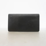 【6kd3567】シャネル 長財布 キャビアスキン ブラック シルバー金具【中古】レディース