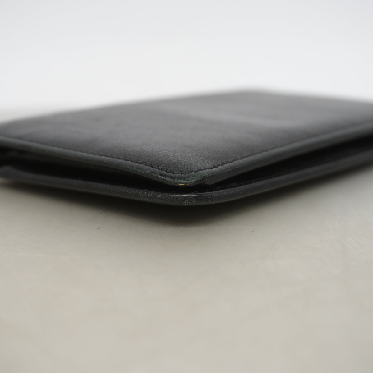 【6kd3567】シャネル 長財布 キャビアスキン ブラック シルバー金具【中古】レディース