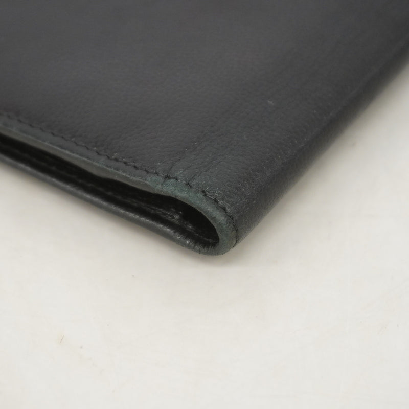 【6kd3567】シャネル 長財布 キャビアスキン ブラック シルバー金具【中古】レディース