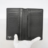 【6kd3567】シャネル 長財布 キャビアスキン ブラック シルバー金具【中古】レディース