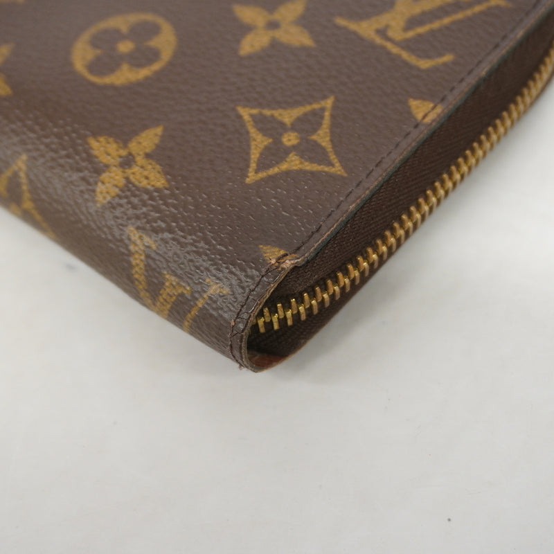 【6kd3572】ルイヴィトン 長財布 モノグラム ジッピーウォレット M42616 ブラウン【中古】メンズ レディース ユニセックス