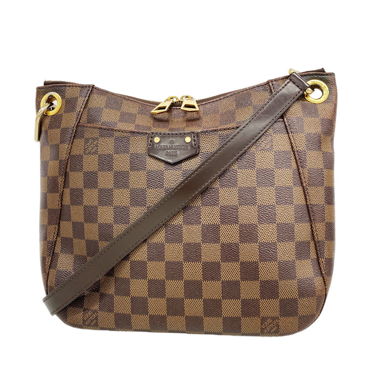 【6kd3581】ルイヴィトン ショルダーバッグ ダミエ サウスバンク N42230 エベヌ【中古】レディース