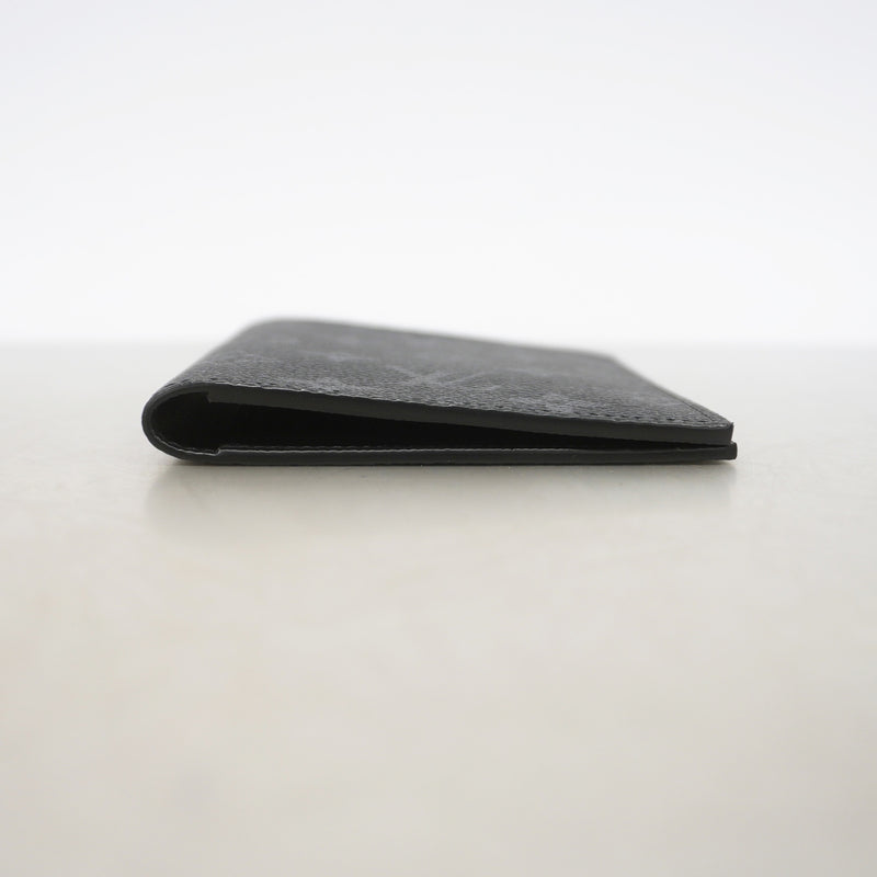 【6kd3593】ルイヴィトン パスポートケース モノグラム・エクリプス クーヴェルテュールパスポールNM M64501 ブラック【中古】メンズ
