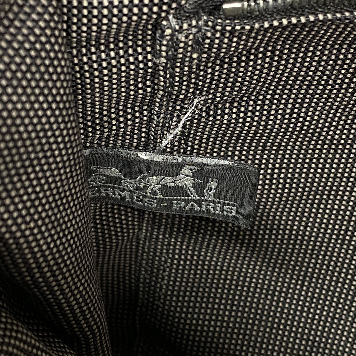 【6kd3602】エルメス ショルダーバッグ エールラインバサス ナイロン グレー シルバー金具【中古】レディース