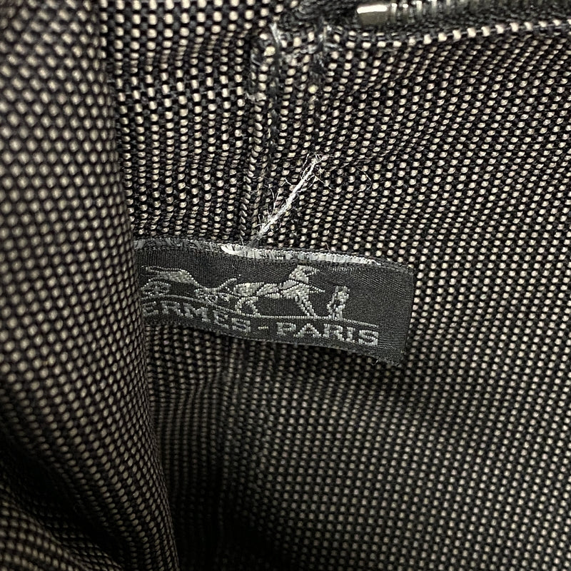 【6kd3602】エルメス ショルダーバッグ エールラインバサス ナイロン グレー シルバー金具【中古】レディース