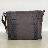 【6kd3602】エルメス ショルダーバッグ エールラインバサス ナイロン グレー シルバー金具【中古】レディース