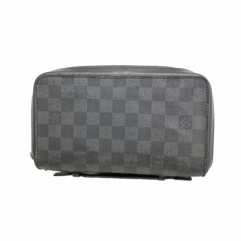 【6kd3631】ルイヴィトン 長財布 ダミエ・グラフィット ジッピーXL N41503 ブラック グレー【中古】メンズ