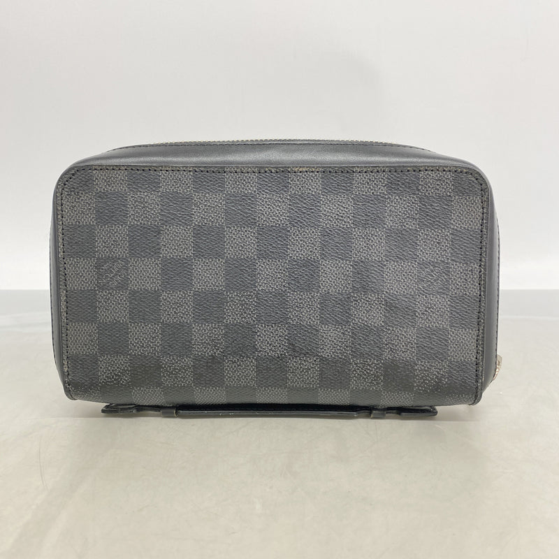 【6kd3631】ルイヴィトン 長財布 ダミエ・グラフィット ジッピーXL N41503 ブラック グレー【中古】メンズ