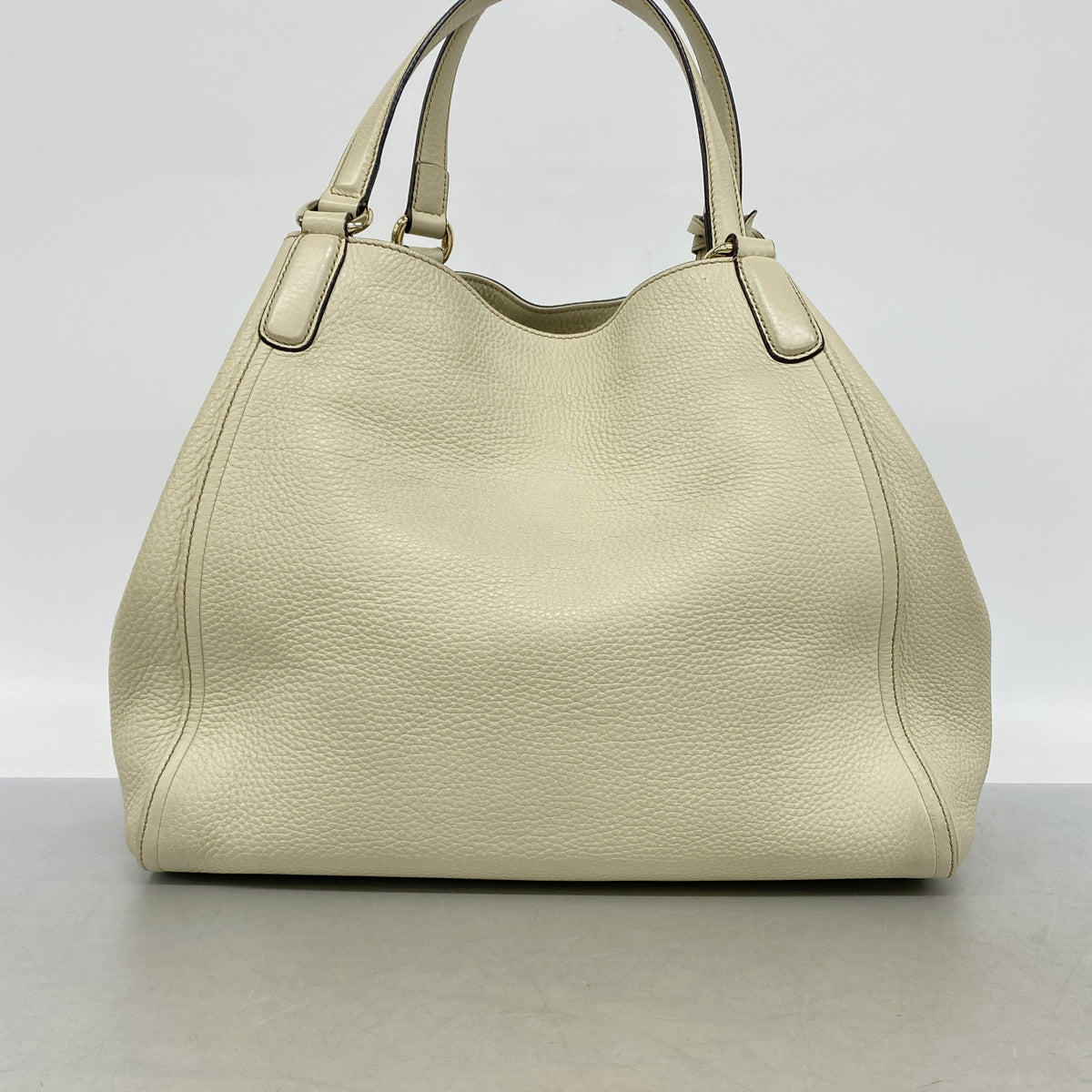 【6kd3652】グッチ トートバッグ ソーホー 282309 レザー アイボリー ゴールド金具【中古】レディース