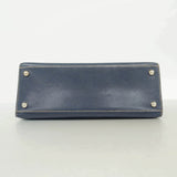 【6kd3662】エルメス ハンドバッグ ダルヴィ クシュベル ネイビー シルバー金具 □F刻印【中古】レディース