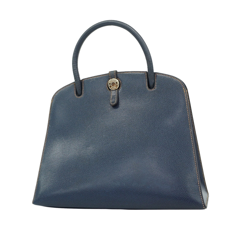 【6kd3662】エルメス ハンドバッグ ダルヴィ クシュベル ネイビー シルバー金具 □F刻印【中古】レディース
