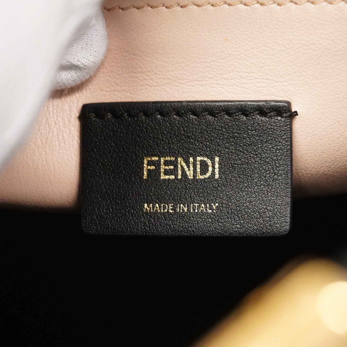 【6kd3670】フェンディ トートバッグ レザー ピンクベージュ ゴールド金具【中古】レディース